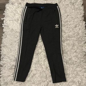 Wonens adidas capris gray with white stripe size M